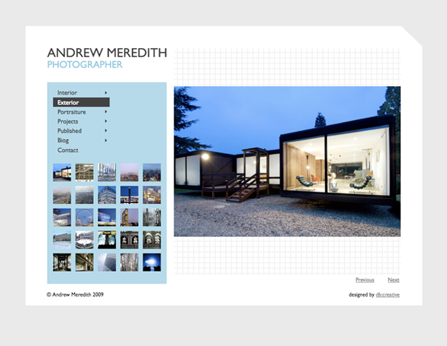 Andrew Meredith photography Website